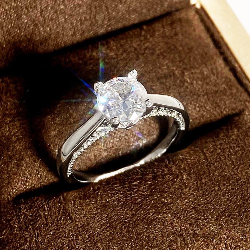 Кольца Huitan AA Round Cubic Zirconia, роскошное обручальное кольцо Eternity, цветное высококачественное классическое ювелирное украшение для женщин