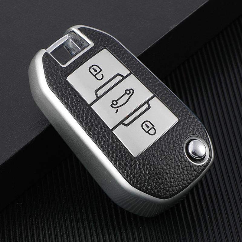 New TPU Car Flip Key Case Cover Shell For Peugeot 208 308 408 508 2008 3008 4008 5008 Accessories