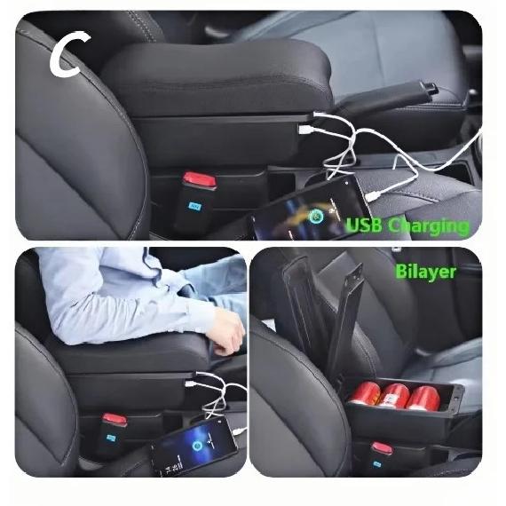 Leather Arm Rest Center Car armrest interior modification Armrest Box for Volkswagen VW TERA 2025 Console Storage USB