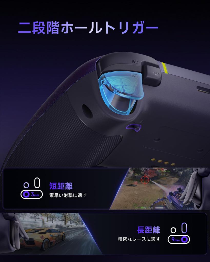 EasySMX X05PRO Gamepad Hole RGB 1000Hz Polling 1000mAh High Capacity for and Steam Deck Controller, Wireless/Wired Connection, Dual-Stage Triggers,