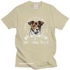 Grunge Style Jack Russell Terrier Men Camisas Men Casual Dog Friend Tshirt Distressed Print Premium Cotton Tee Camisas
