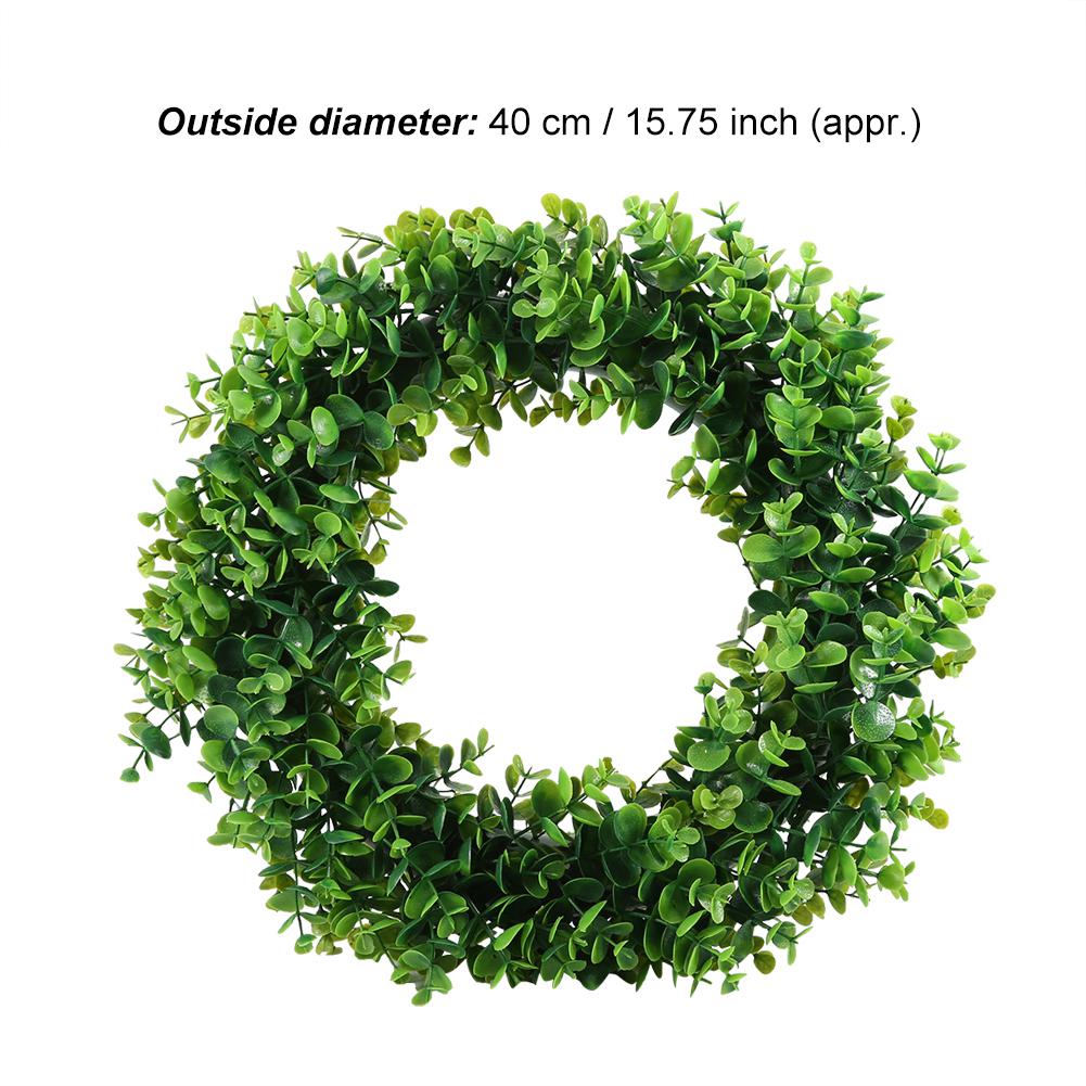 40cm Door Hanging Wall Window Flower Green Leaf Wreath Home Wedding Party Decor