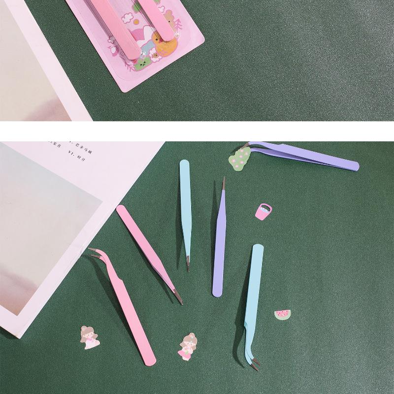 1 комплект пинцетов Macarone Color для ручного учета, небольшие аксессуары для ручного учета