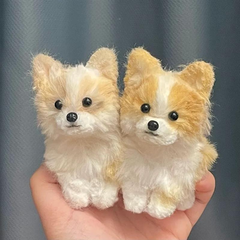 Милый модный витой стик Собачка DIY Сумка с материалами Ручная работа Плюшевая кукла Девочка Маленький подарок Сиба-ину Хаски Сумка с материалами для ручной работы