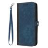 For iPhone 17 Pro Max PU Leather Case with Strap Phone Cover Stand Side Magnetic Button Design
