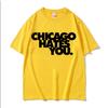 Футболка в стиле рэпера Chief Keef Chicago Hates You Мужская Харадзюку Хип-Хоп Винтажная Футболка Повседневная 100% Хлопок Большие Футболки