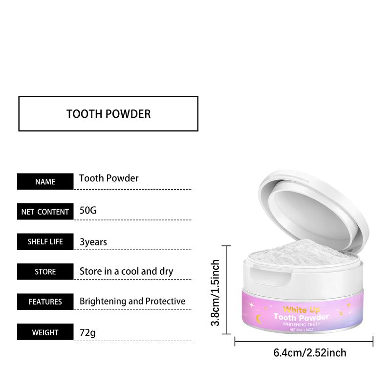Fine Texture Tooth Powder  Breath Freshening Portable for Comprehensive Oral Cleaning Use Anywhere