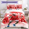 3pcs Duvet Cover Set (1*Duvet Cover + 2*Pillowcase, Without Core), football team.C Print Soft All‑Season Bedding Set, Home Bedroom Decor Gift