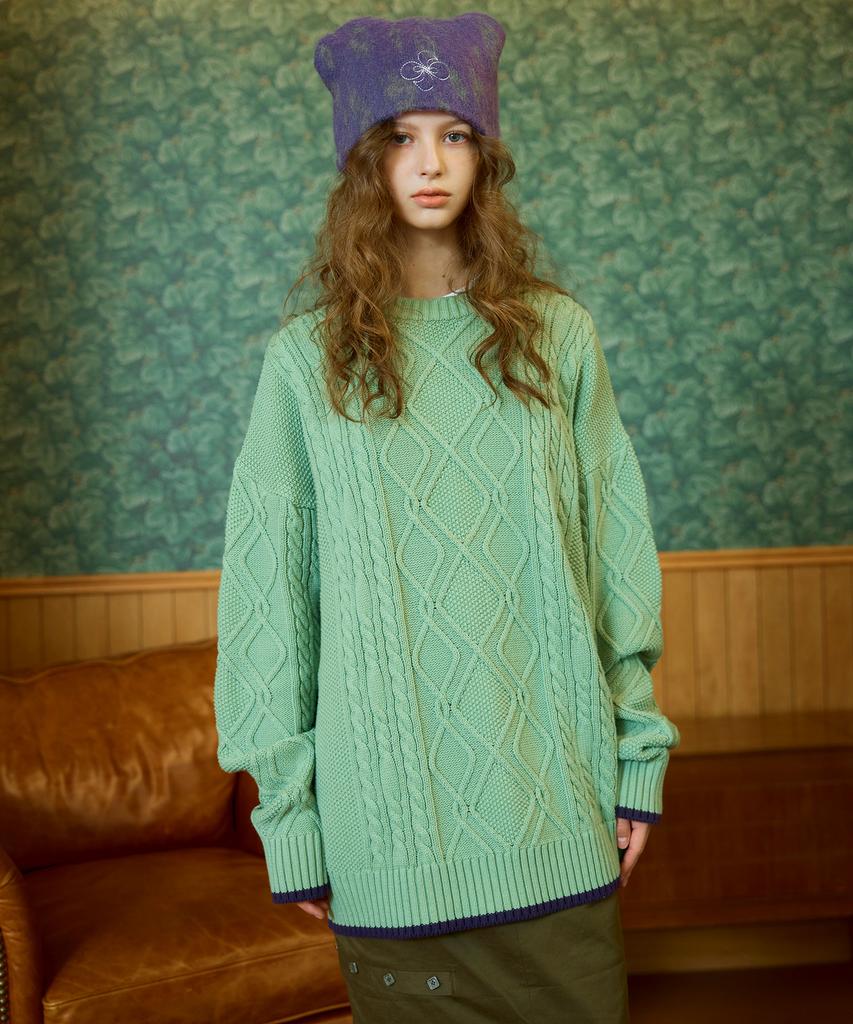HERETIC Daddy French Cable Knit / Apple Mint