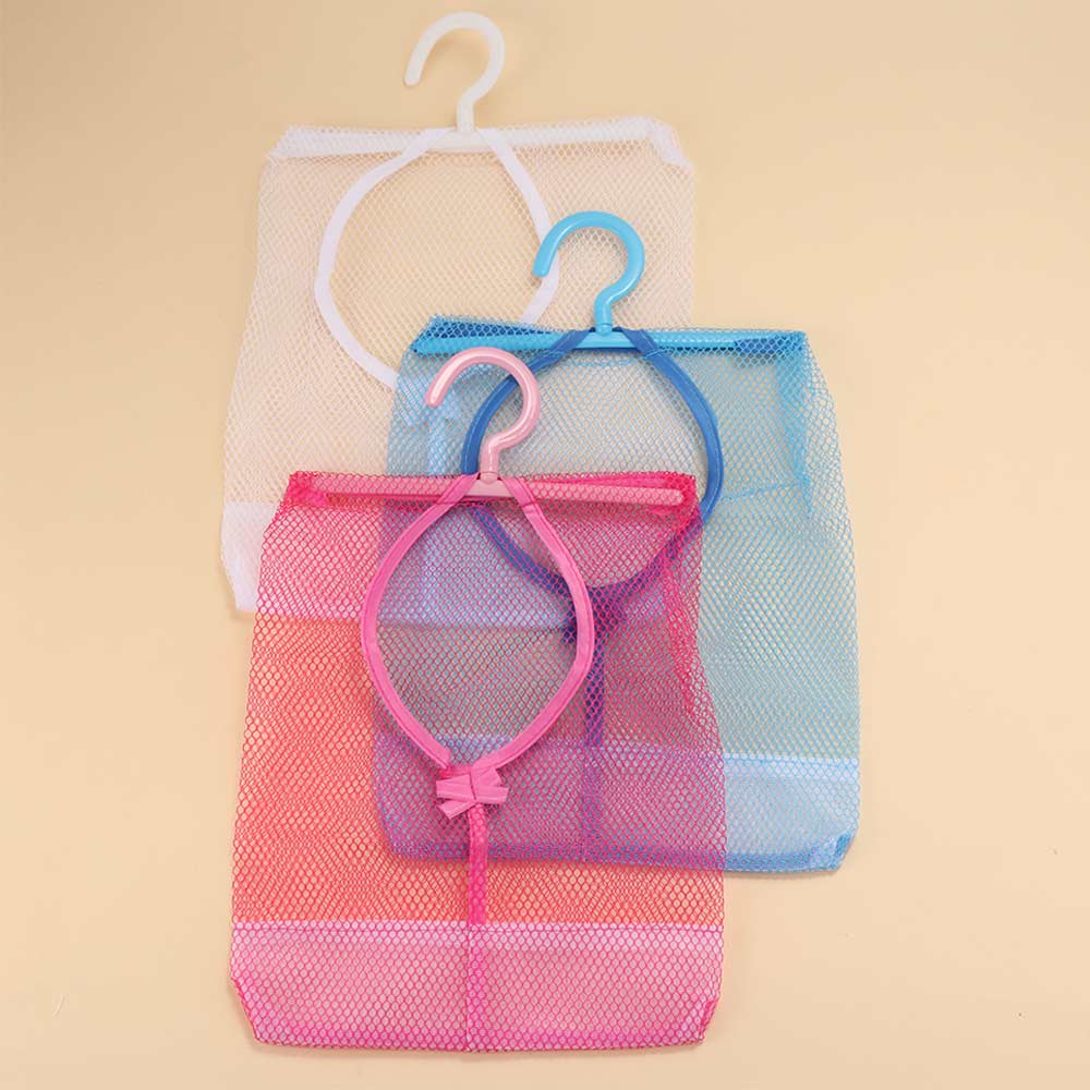3PCS Quick Dry Hanging Mesh Storage Bag Breathable Clothespin Mesh Bag Mesh Storage Basket Closet