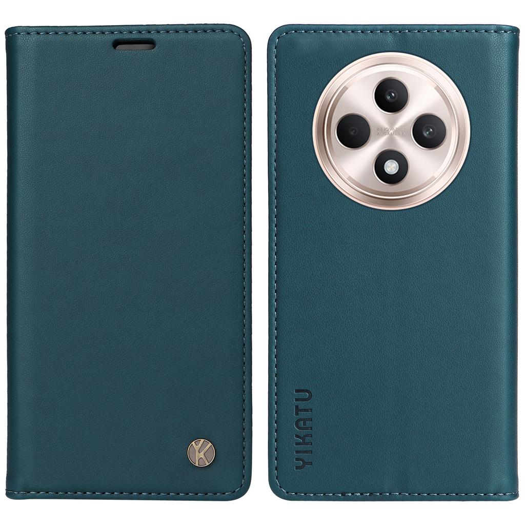 YIKATU YK-001 For Oppo Reno12 F 4G Case Wallet Leather Phone Cover Strong Magnetic Closure