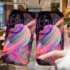 Phone Case: 2D Flat, Suitable for Samsung Galaxy A34 A35 M05 M06 S20 S22 S21 FE Plus 5G Protective Case, Rainbow Holographic Saturn, Perfect Christmas
