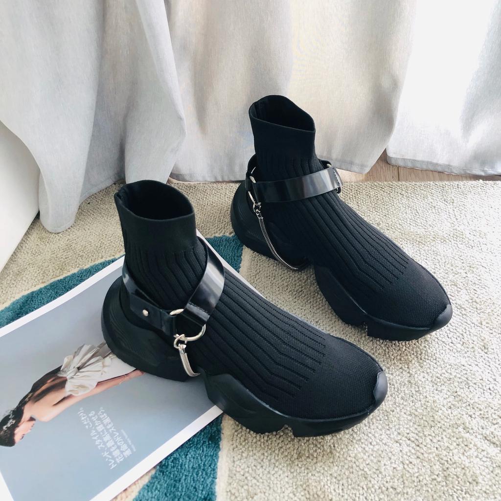 Дизайнерские женские кроссовки Paris Knitting Boots Эластичные кроссовки Кроссовки Повседневная дышащая обувь для женщин