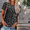 Fashion Women's T-Shirt Retro Leopard Print Print 3D Printed Summer Round Neck Short Sleeve Tops Girl Loose Casual Loose Oversize Clothes