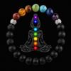 7 Chakra Bracelet, Lava Stone Bracelet, Healing Crystal Bracelet, Yoga Meditation Bracelet, Reiki Energy Bracelet DB-1