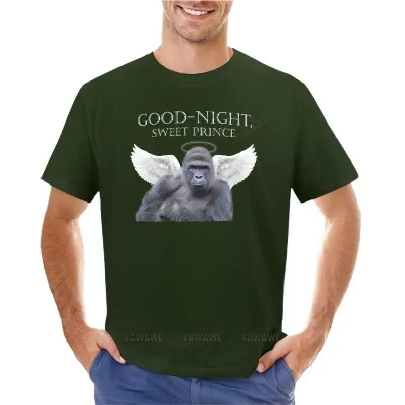 Cotton Unisex Tshirt Goodnight Sweet Harambe Tshirt Funny T Shirt Blank Tee Shirt Unisexs Workounew Black Tshirt For Boys