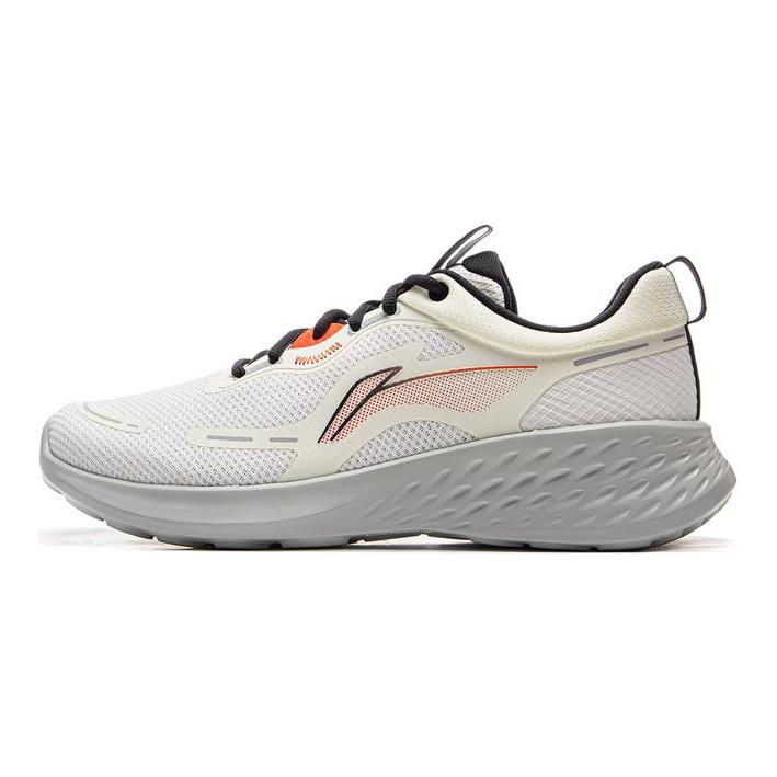 Li Ning Скользкие Устойчивые к истиранию Низкие Повседневные Беговые Кроссовки Мужские Туманно-белые ARSV121-1