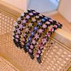Vintage Girls Headwear Flower Non-slip Thin Headband Crystal Korean Style Hairbands Women Hair Hoop