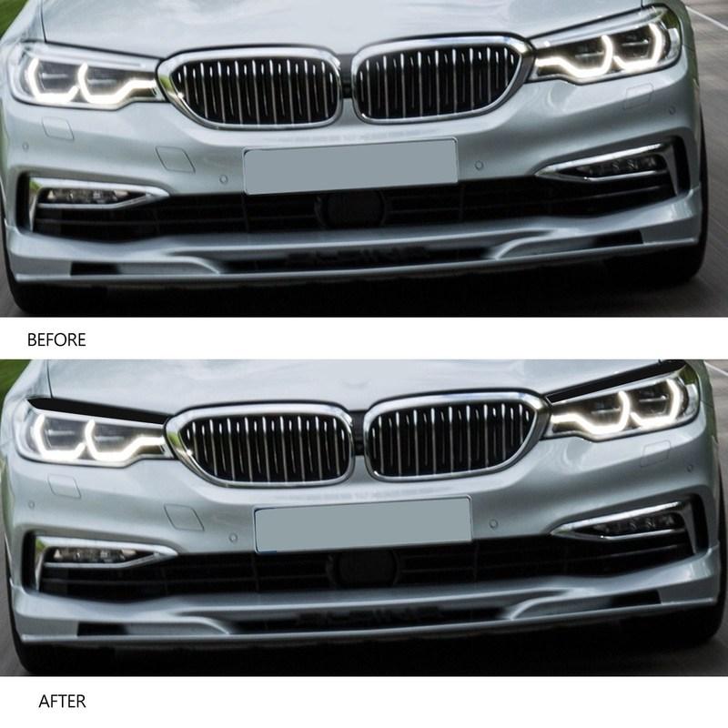 2pcs Headlight Eyebrow Strip Headlight Eyebrow Left Right Replacement for BMW 5 G30 G31 G38 F90 M5 525I 530I 540I 2017‑2021