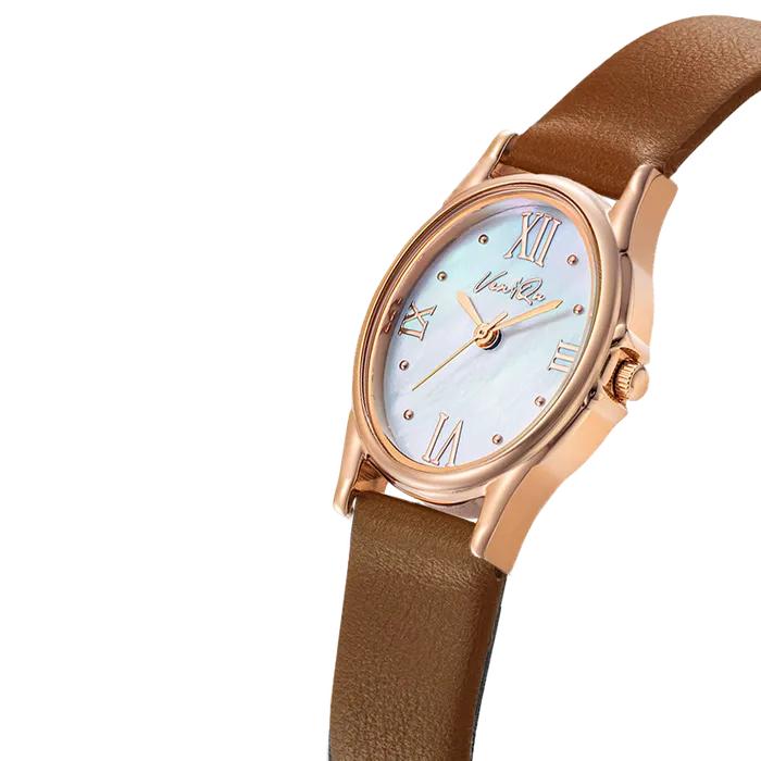 Gem-Rosegold/Opal SET (Brown leather)