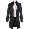 Men's Steampunk Medieval Jacket Pirate Viking Renaissance Costume Formal Tailcoat Gothic Victorian Halloween Tuxedo Coats
