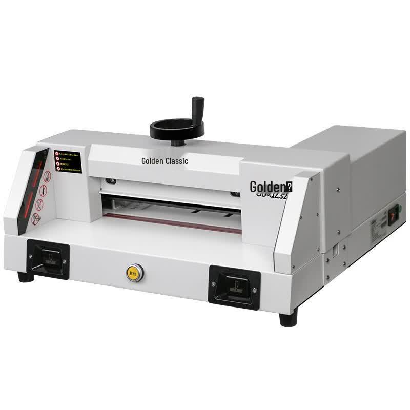 Золотой GD-QZ320 Настольный электрический резак для бумаги CN вилка (адаптер в комплекте)