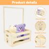 New Wood Baby Shower Storage Basket Baby Toys Storage Crate with Handle Decorative Baby Clothes Crate Box for Clothes Shoes Toys