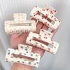 1pc New Sweet Square Floral Print Claw Clip for Spring and Summer Shark Clip Retro Floral Hair Clip Headpiece