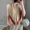 New Summer Cashew Flower Design  Big Square Scarf  Versatile Scarf  Breathable and Sun-proof Thin Silk Scarf