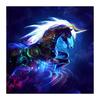 Полный круглый дрель 5D DIY Алмазная вышивка Черный Единорог Алмазная картина Вышивка крестом Горный хрусталь