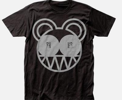 Мужская футболка Radiohead Bear Рок-н-ролл Музыка Классическая футболка группы Новая Черная Унисекс Футболка