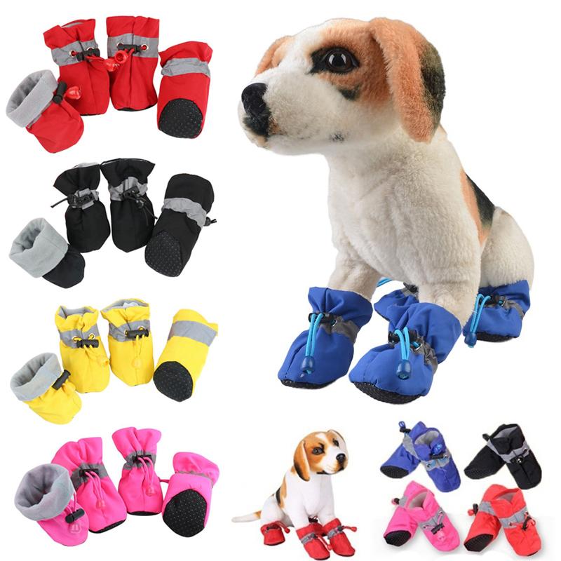 4 шт./компл. Нескользящие дождевые сапоги Щенок Питомец Лапа Аксессуары Уличные Водонепроницаемые Сапоги Чихуахуа Ботинки для питомца Ботинки для очень крупных собак
