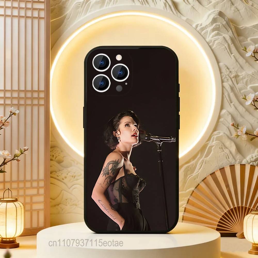 Singer H-Halsey Phone Case For iPhone 17,16,15,14,13,12,11,Pro,Max,Plus,E,Air,Mini Protective Black Cover