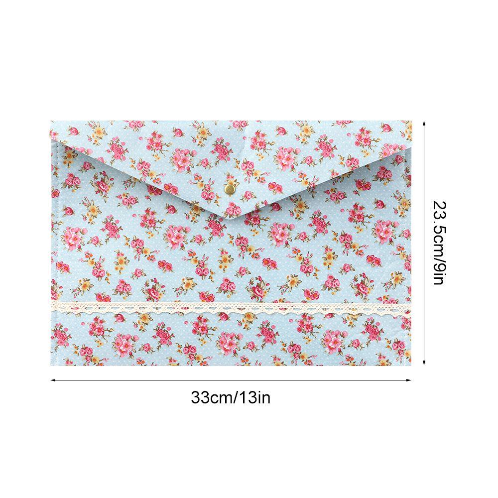 Portable Organizer Elegant Canvas Felt File Briefcase Floral Document Bag Paper Holder File Folder