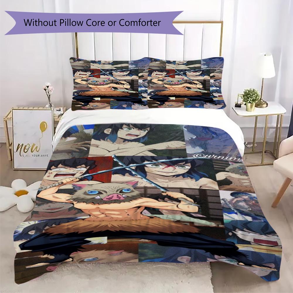 Japanese artist Koyoharu Gotouge's Demon Slayer Home Decoration Soft Printed Sofa Cover Blanket Bedding Down Pillowcase Duvet Cover (without core) P27