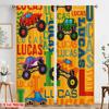 2 шт., 2D печать на плоскости Минималистичные шторы Парад монстр-траков 100% полиэстер (без удилища) Арт-деко Праздничный Идеально для