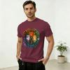 Unisex's T-Shirts Wind Shadow River Star Thunder Sky Fire Star Vintage Cotton Tees Short Sleeve T Shirts Round Collar Tops Big Size