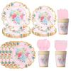 Tea Party Theme Party Supplies Lace Paper Plate Paper Tissue Paper Cup Party Decoration Tea Party Arrangement Tableware