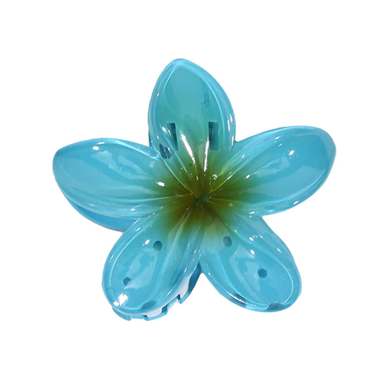 Independently packaged beach vacation egg flower claw clip hair accessory colorful flower hair claw plate hair ponytail top clip