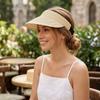 Anti-UV Summer Visors Hat Raffia Empty Top Hat Fashion Beach Straw Hats  for Woman
