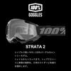 [GRANTZ ONE] STRATA2 100% Clear Lens Motorcycle Motocross Goggles with Nitrile Gloves (Black)