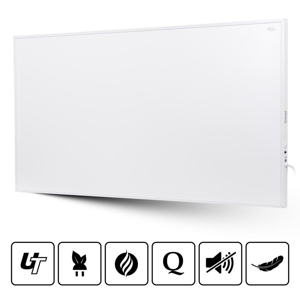 Set of IR Heating Panel CRONOS Carbon P800 White + Thermostat with remote control