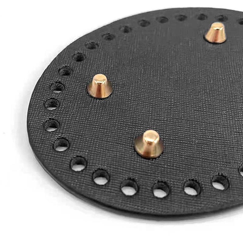 1 шт., аксессуары, овальная сумка из искусственной кожи, нижняя часть, 4 заклепки, замена для вязаной сумки крючком