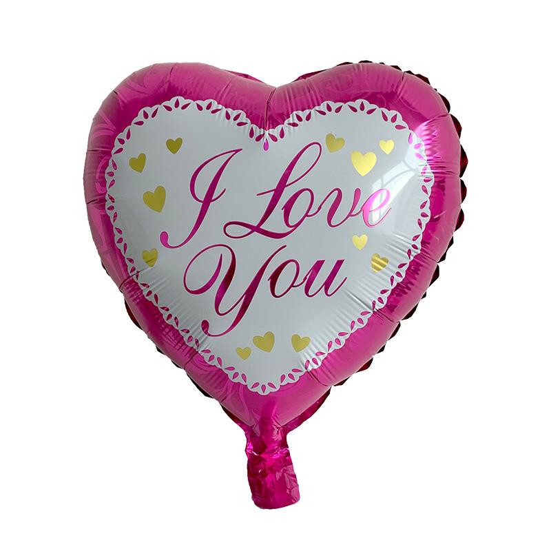 7pcs 18 Inch I LOVE You Heart Balloons Wedding Valentine's Day Decorations Marriage Propose Globos Wedding Balloon