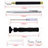 7Pcs Glass Cutter Alloy Incisive Professional Glass Cutting Tool with 3 Cutter Heads Marking Pen