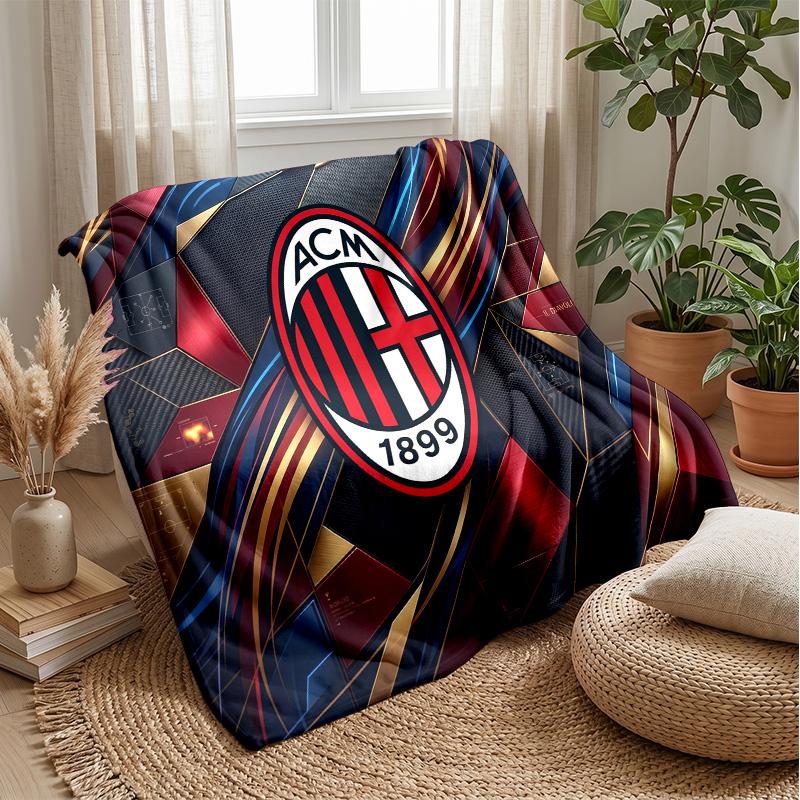 AC Milan Theme blanket Soft Flannel Blanket Plush Throw Blanket Cozy Sofa Bed Blanket for Home Decor