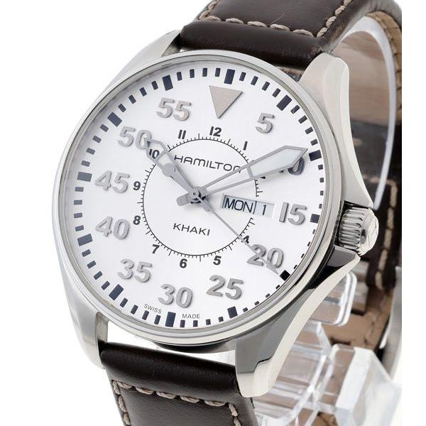 Б/У HAMILTON Khaki Aviation Pilot Day Date Кварцевые H64611555 / H646110 Серебристые Кварцевые [Б/У]
