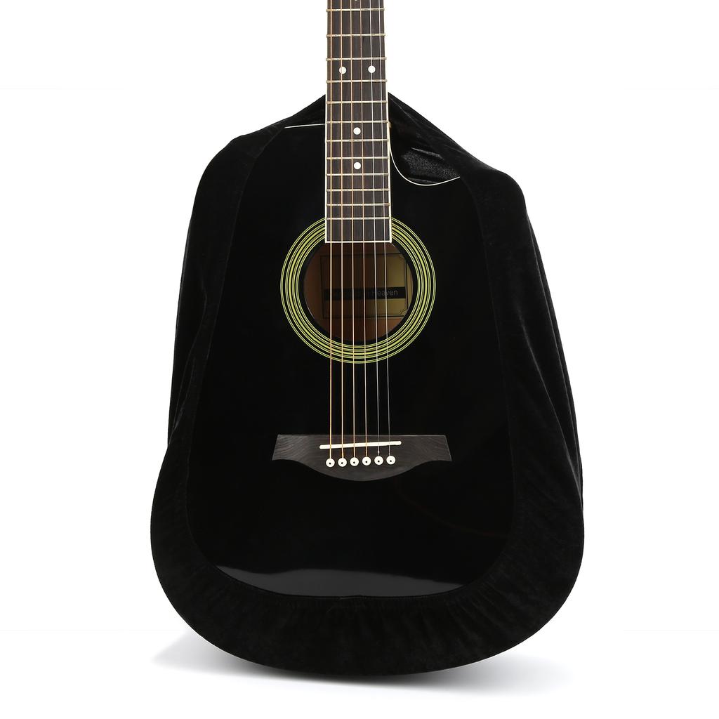 Черный чехол для гитары, мягкий, портативный, защитный чехол для акустических классических гитар с вырезами
