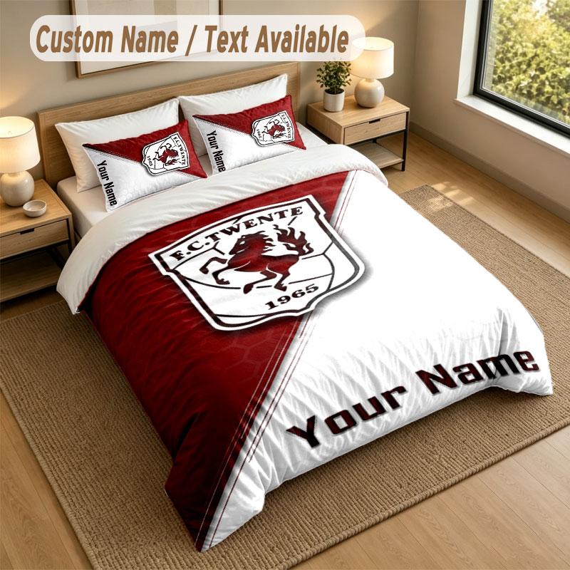 Bedding Set 1 Duvet Cover 2 Pillowcases FC Twente Print Soft Bed Linen Bedroom Decor