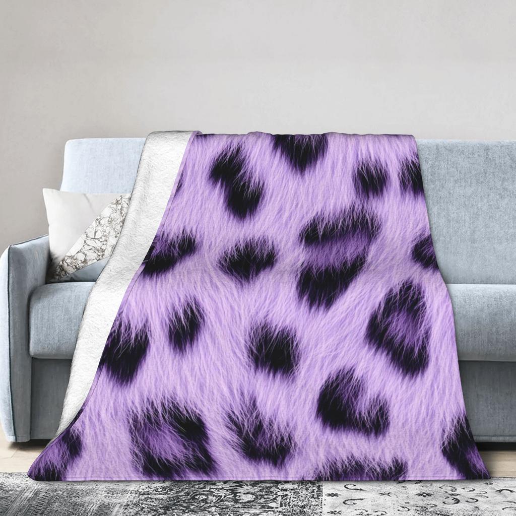Leopard Texture Flannel Blanket Spring Warm Soft Throw Blanket for Children Couch Chair Aesthetic Bedspread Sofa Bed Cover